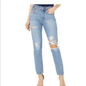 LEVIS 501 Distressed High Waisted Jeans size 32